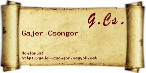 Gajer Csongor névjegykártya