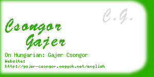 csongor gajer business card